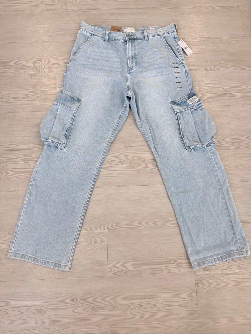 PacSun men’s Light Blue Denim Jeans with Button Fly